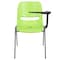 Flash Furniture Green Ergonomic Shell Chair with Left Handed Flip-Up Tablet Arm RUT-EO1-GN-LTAB-GG - alternate 2